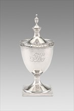 Sugar Basin, 1795/1820. Container for sugar in the form of a lidded trophy cup.