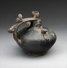 Single Spout Strap Vessel with Attached Molded Figures, A.D. 1000/1476.