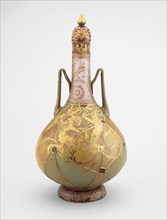 Royal Flemish Vase, 1889/95. A work made of partially gilded and painted blown mold glass, influenced by Near Eastern or Moorish art.