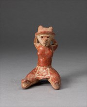 Miniature Seated Figurine with Arms Held Behind the Head, 100 B.C./A.D. 300.