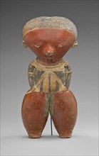 Polychrome Standing Figure with Exaggerated Head and Hips, A.D. 1/300.