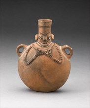 Handled Flask Depicting Abstract Figure, A.D. 500/800.