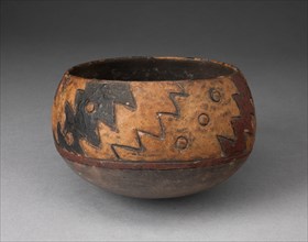Bowl with Incised and Painted Zigzag Motif, 650/150 B.C.