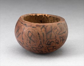 Miniature Bowl Incised and Painted with Geometric Motifs, A.D. 1400/1450.