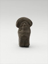 Mold-Made Blackware Pendant with Rounded Headdress, c. A.D. 100/600.