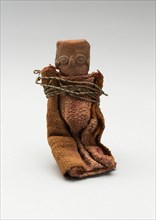 Mold-Made Female Figurine Wrapped in Cloth and Tied with String, c. A.D. 100/600.