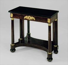 Pier Table, 1813/25. Black marble, ormolu and brass decoration.