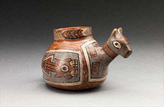 Bowl in the Form of a Llama with Geometric Motifs, A.D. 600/1000.
