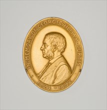 Medal Depicting George William Curtis, 1892/1908.