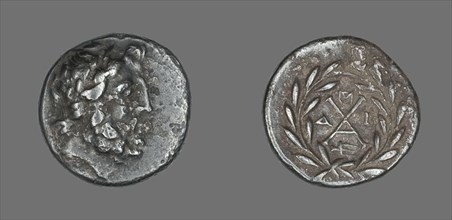 Hemidrachm (Coin) Depicting the God Zeus Amarios, before 222 BCE.