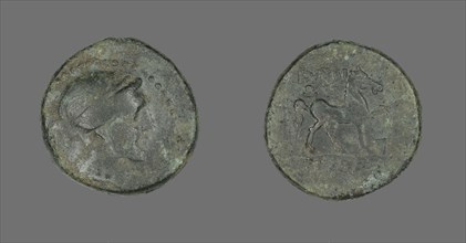 Coin Depicting the Amazon Cyme, 250-190 BCE.