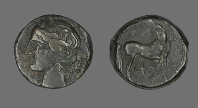 Coin Depicting the Goddess Persephone (?), about 241-146 BCE.