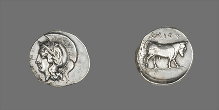 Didrachm (Coin) Depicting the Goddess Athena, 400-335 BCE.