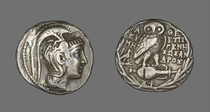 Tetradrachm (Coin) Depicting the Goddess Athena, about 163 BCE.