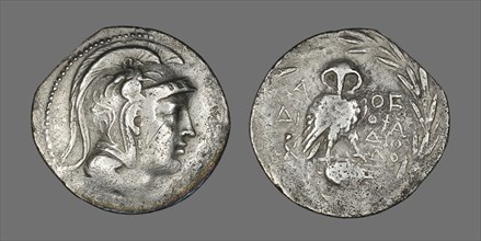Tetradrachm (Coin) Depicting the Goddess Athena, 196-187 BCE.