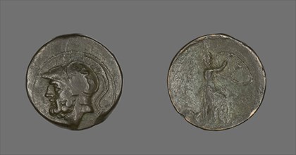Coin Depicting the God Mars, about 282-203 BCE.