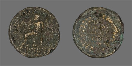 Coin Depicting Zeus Akraios, 14-37 CE.