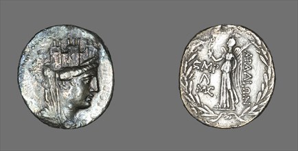 Tetradrachm (Coin) Depicting the Goddess Tyche, 114-113 BCE.