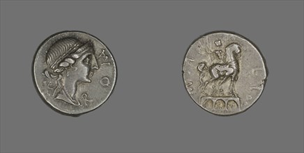 Denarius (Coin) Depicting the Goddess Roma, 114-113 BCE.