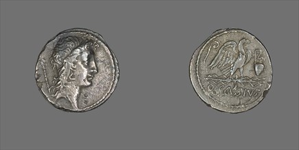 Denarius (Coin) Depicting the Genius Populi Romani, about 55 BCE.