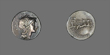 Denarius (Coin) Depicting the Goddess Roma, 110-109 BCE.
