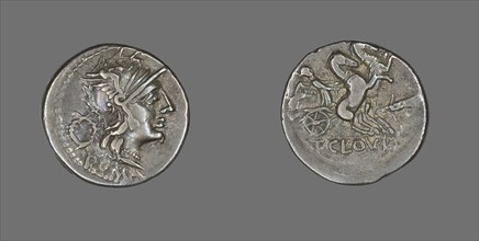 Denarius (Coin) Depicting the Goddess Roma, 128 BCE.