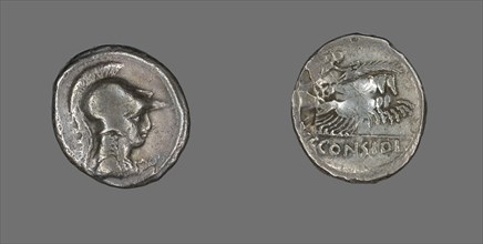 Denarius (Coin) Depicting the Goddess Minerva, about 46 BCE.
