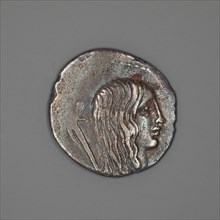 Denarius (Coin) Depicting a Female Head, about 48 BCE.