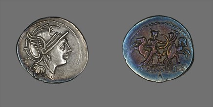 Denarius (Coin) Depicting the Goddess Roma, about 100 BCE.