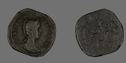 Sestertius (Coin) Portraying Empress Marcia Otacilia Severa, 244-249.