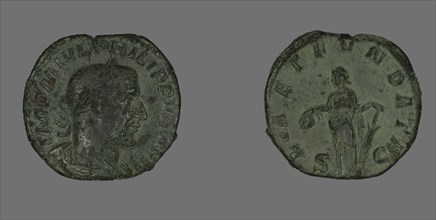Sestertius (Coin) Portraying Philip the Arab, 244-249.