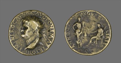 Sestertius (Coin) Portraying Emperor Nero, 54-68.