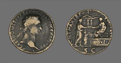 Coin Portraying Emperor Domitian, (88 ?).
