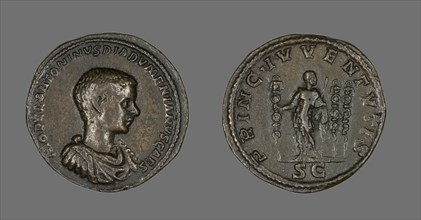 Coin Portraying Emperor Diadumenian, 208-217.