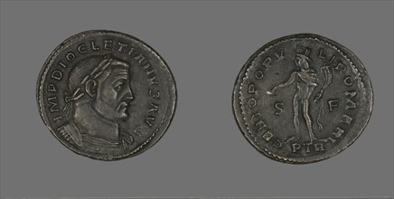 Coin Portraying Emperor Diocletian, 284-305.