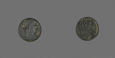 Coin Portraying Emperor Constantius I, 3rd-4th century.