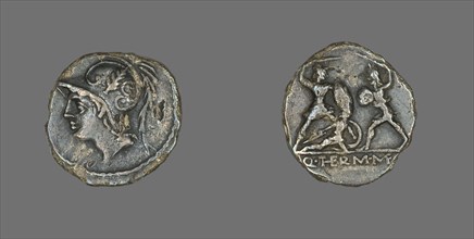 Denarius (Coin) Depicting the God Mars, 103 BCE.