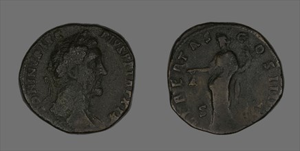 Sestertius (Coin) Portraying Emperor Antoninus Pius, 155-156.