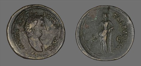 Sestertius (Coin) Portraying Emperor Antoninus Pius, 140-143.