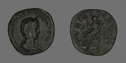 Sestertius (Coin) Portraying Empress Herennia Etruscilla, 249-251.