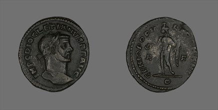 Follis (Coin) Portraying Emperor Diocletian, 298-299.