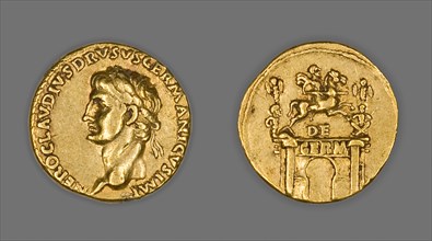 Aureus (Coin) Portraying Nero Claudius Drusus, 41-45, issued by Claudius (Tiberius Claudius Nero).