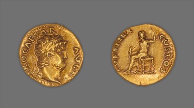 Aureus (Coin) Portraying Emperor Nero, December 67-December 68, issued by Nero.