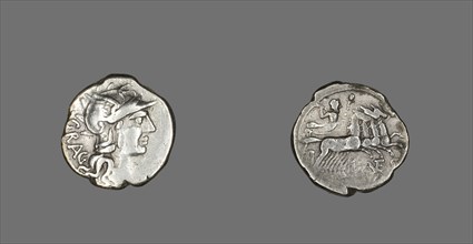 Denarius (Coin) Depicting the Goddess Roma, 136 BCE.