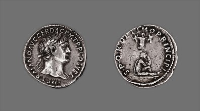Denarius (Coin) Portraying Emperor Trajan, October 103-October 111, probably 106-107, issued by Trajan.