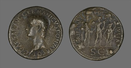 Sestertius (Coin) Portraying Emperor Gaius (Caligula), 37-38.