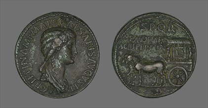 Sestertius (Coin) Portraying Empress Agrippina, 37-41.