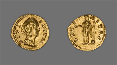 Aureus (Coin) Portraying Empress Faustina the Elder, 141-161, issued by Antoninus Pius.