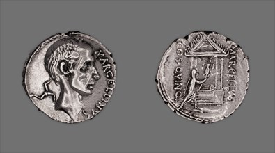 Denarius (Coin) Portraying Marcus Claudius Marcellus, 50-49 BCE, issued by Roman Republic, P. Cornelius Lentulus Marcellinus (moneyer).