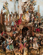 Crèche, mid-18th century. [Nativity scene]. Detail from a larger artwork.